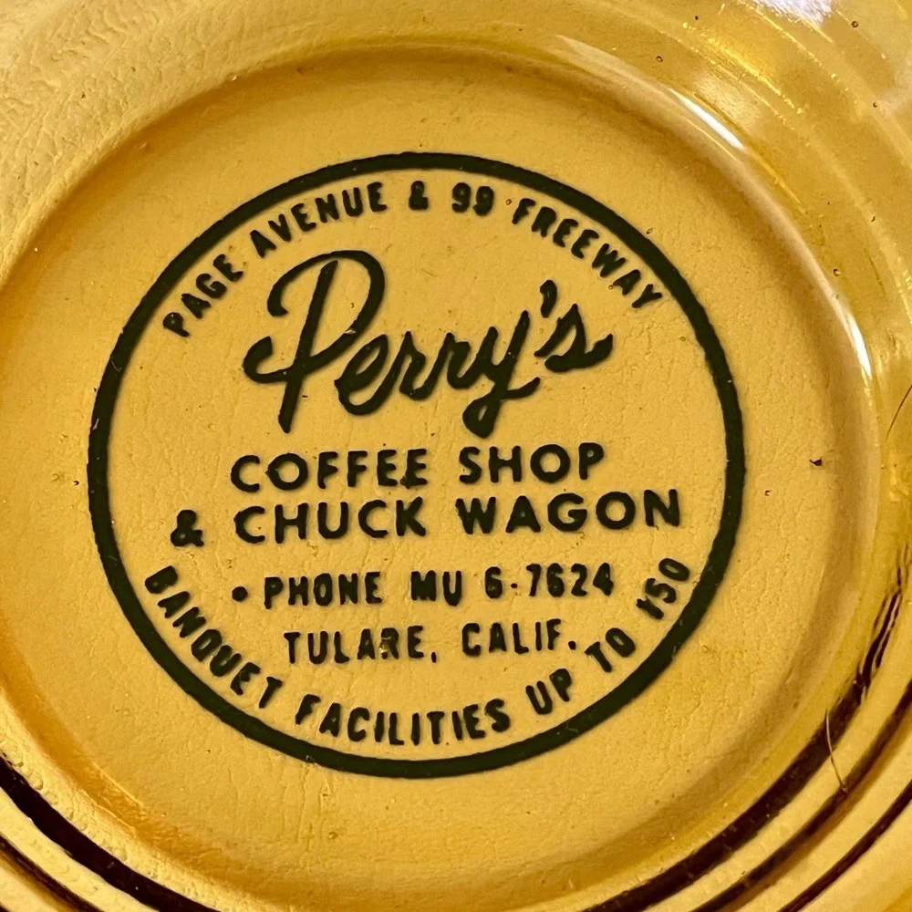 Perry's Amber Glass Ashtray